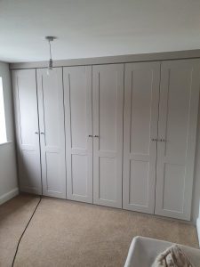 Shaker style wardrobes - 6 doors, white