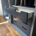 Internal wardrobe drawers for organised clothing storage.