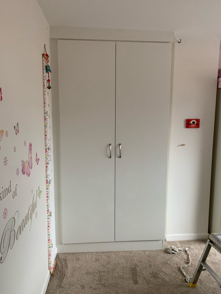 PVC Vienna opening door wardrobes in the colour Matt White