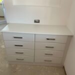 Two four drawer units fitted