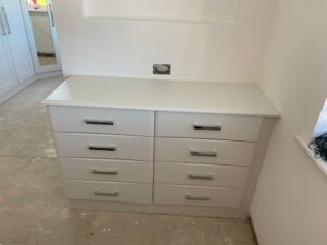 Two four drawer chests fitted side by side in Lancashire by Creative Joinery