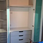 2 door wardrobe with drawers, hanging rail and shelves