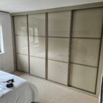 4 door sliding wardrobe - beige