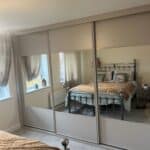 HM Cashmere 3 door sliding wardrobe with mirrors - Grey