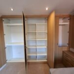 Wood Wardrobe with White Interior