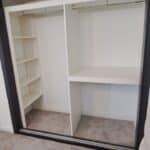 Interior with access to narrow shelving, long hanging and double hanging