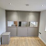 Shaker Slide Stone - 3 door sliding wardrobe with mirrors