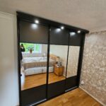 Linea Black Slider Wardrobe with Mirrors