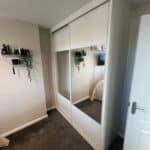 White Slider Wardrobe Exterior Mirrors