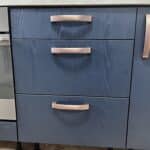 fitted drawers. the top drawer is thin and the bottom two drawers are large
