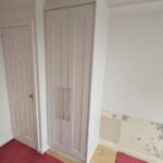 Double bespoke wardrobe with White Shaker wardrobe doors