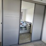 HM Graphite Wardrobe with Sliding Doors and Mirror