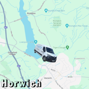 map showring Creative Joinery's van in horwich