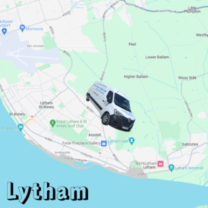 Map showing Creative Joinery's van in Lytham