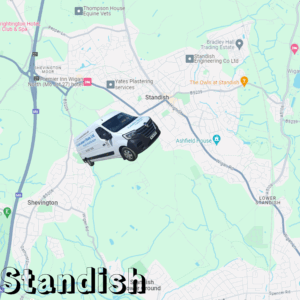 map showing Creative Joinery's van in Standish