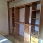 Premium coloured wardrobe interior replacing standard white carcassing