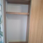 Interior of Light Wood Colour Wardrobe With Shelves