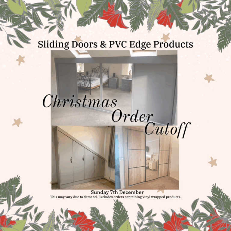 poster to show Creative Joinery's Christmas bespoke furniture order cut off dates