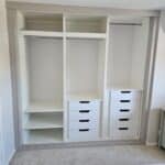 Internal wardrobe drawers for organised clothing storage