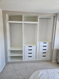 Internal wardrobe drawers for organised clothing storage