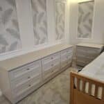 Made-to-measure shaker drawers in a neutral Cashmere colour finish in Blackrod, Bolton. By Creative Joinery Chorley