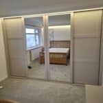 Custom shaker sliding door wardrobe fitted in Blackrod, Bolton. By Creative Joinery Chorley