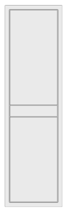 Camden Door With Mid Rail - white