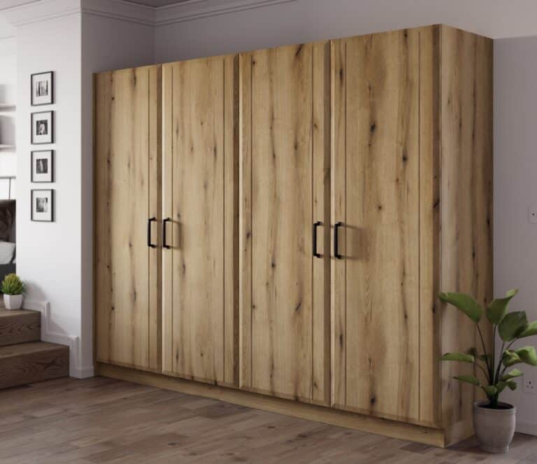 Twinline Door Coast Evoke Oak - 4 door wardrobe
