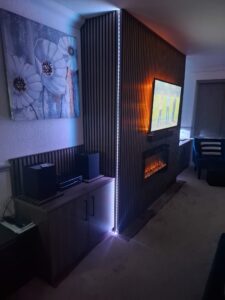 Media Wall And Alcove Cabinets- Walnut - Creative Joinery Chorley