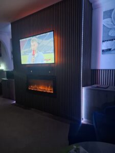 Media Wall And Alcove Cupboards - Walnut - Creative Joinery Chorley